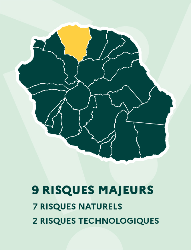 Saint Denis : 9 risques majeurs dont 7 risques naturels et 2 risques technologiques